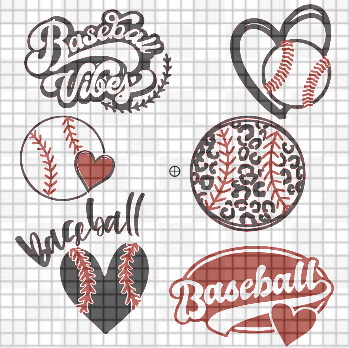 "Baseball Love 2024" Digital Cut SVG Files