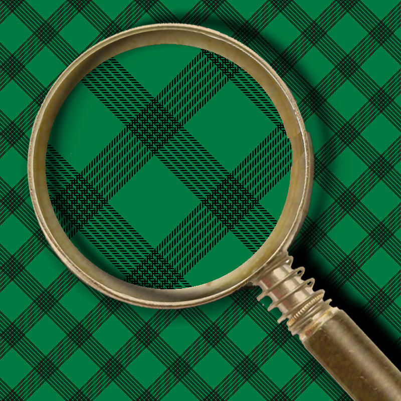 Beveled Plaid Green and Black