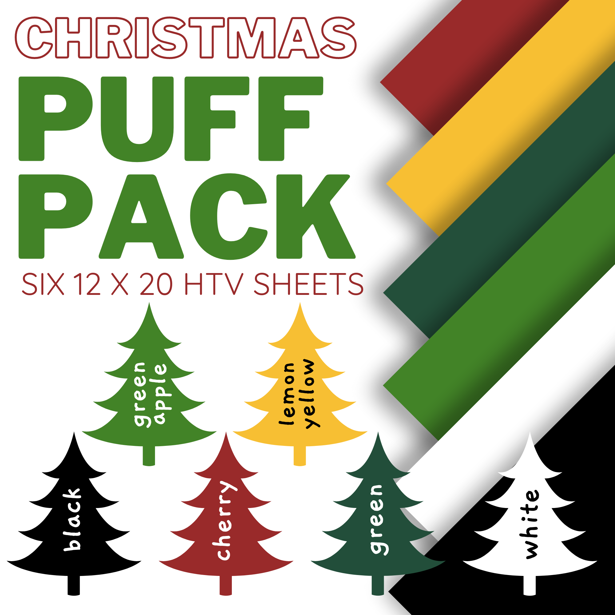 "Christmas" Puff 3D HTV Pack