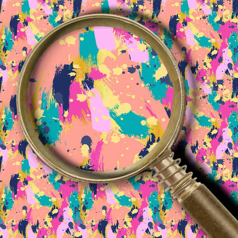 Flamingo Splatter - Navy