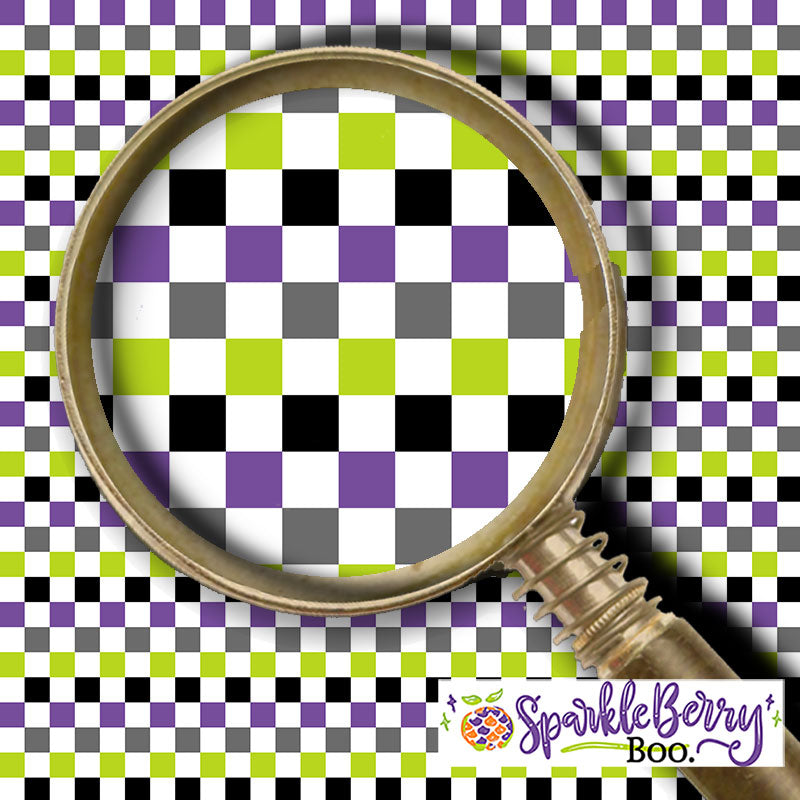 Halloween Check - Purple and Green