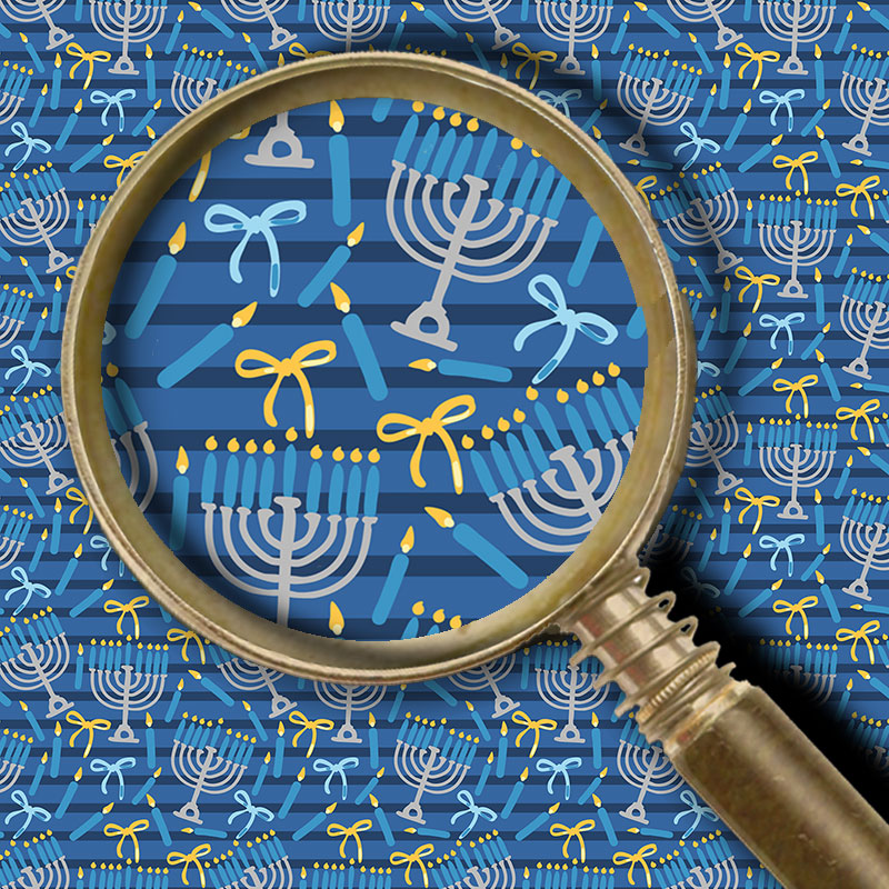 Hanukkah Stripes - Blue