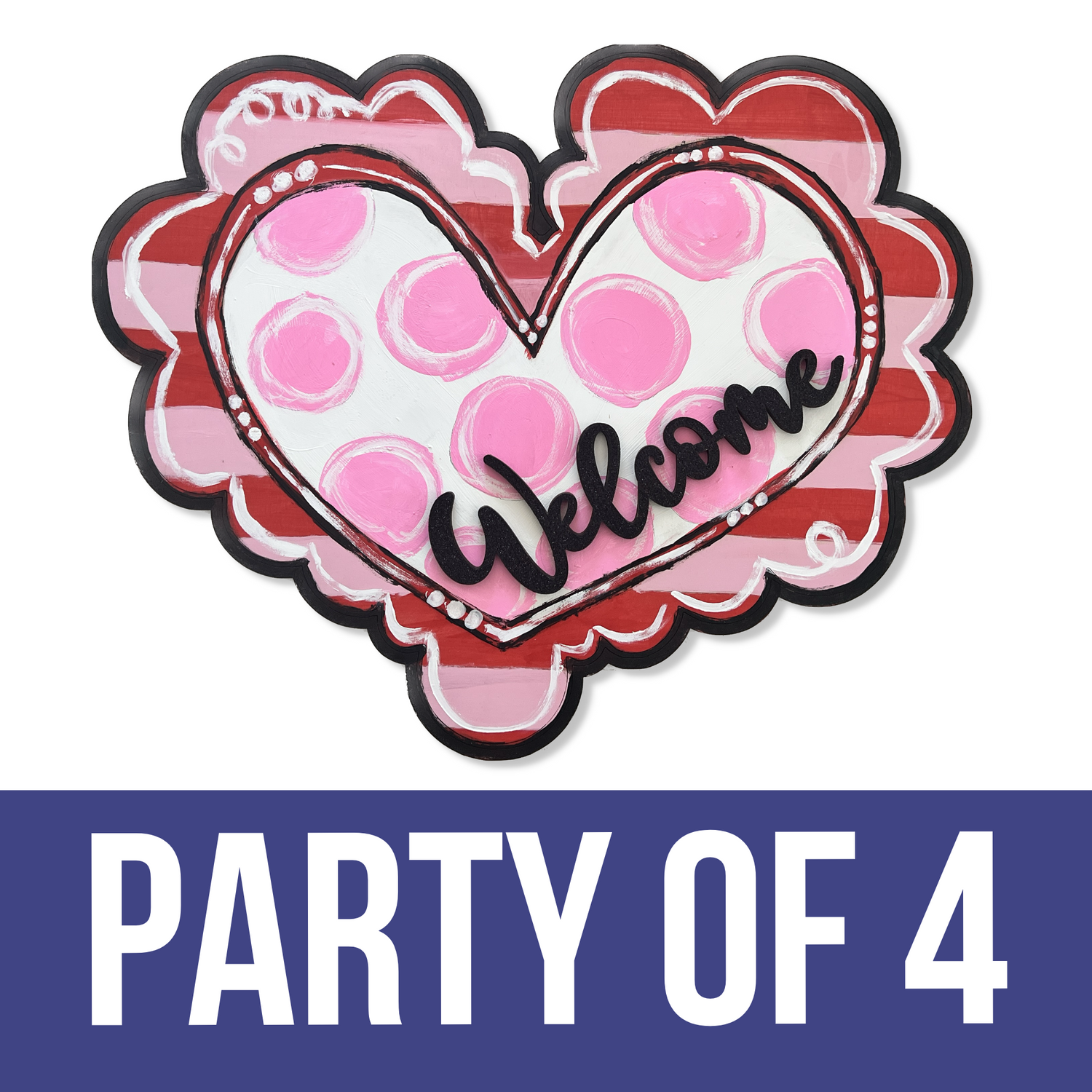 "Heart - Love Collection" DIY Paint Party - Unfinished Wood Cutout Shape