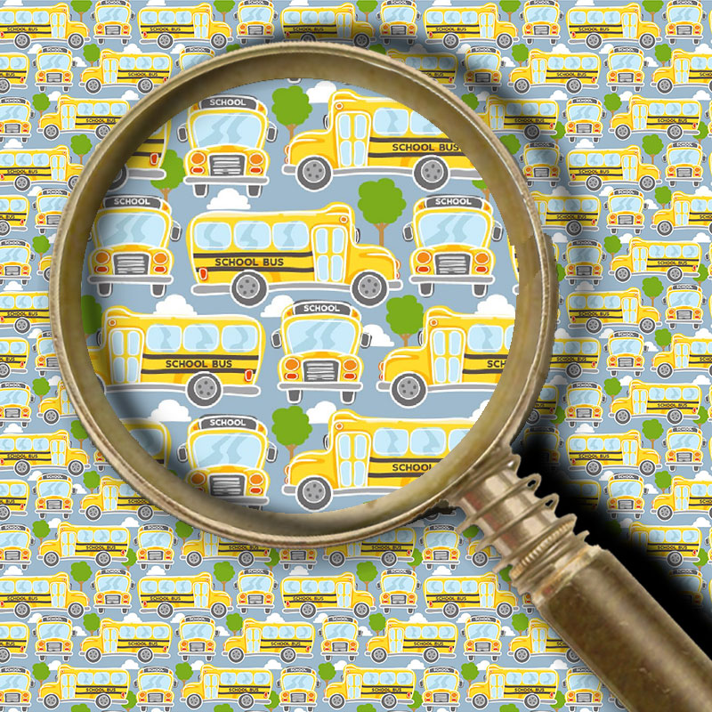 School Bus - Light Blue