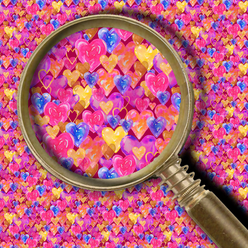 Washed Hearts - Pink