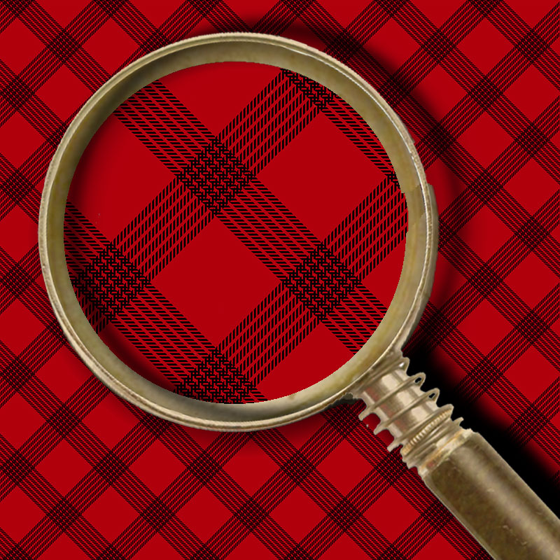 Beveled Plaid Red and Black
