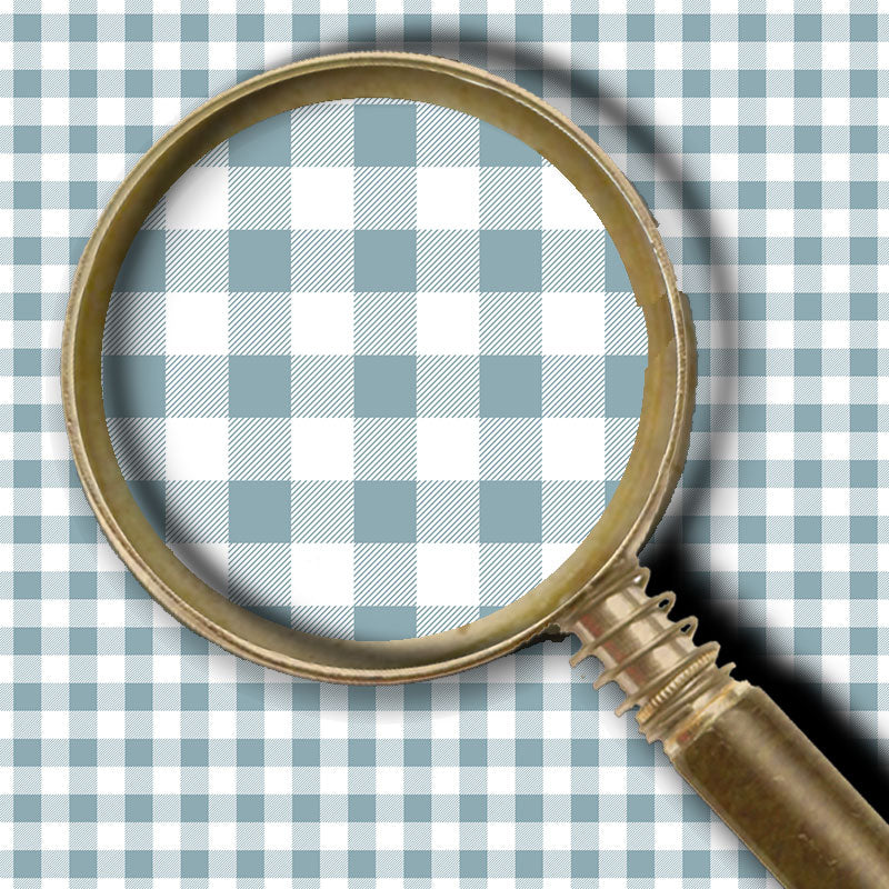 Buffalo Plaid Grey-Blue and White