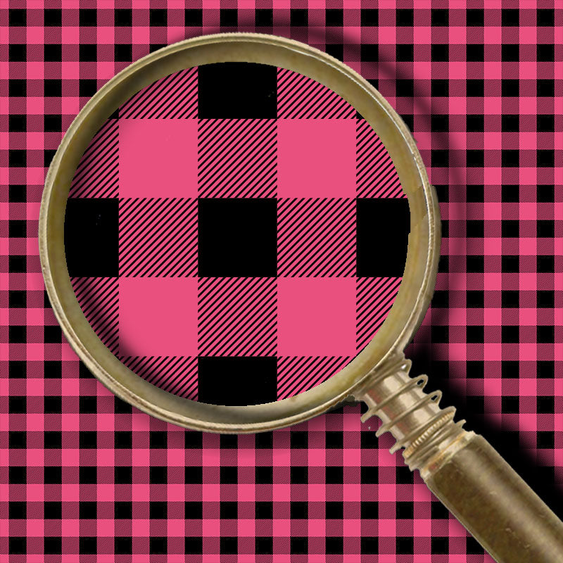Buffalo Plaid Dark Pink/Black - Valentine Cheetah Collection