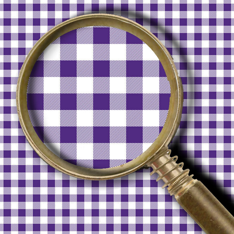 Buffalo Plaid Purple and White
