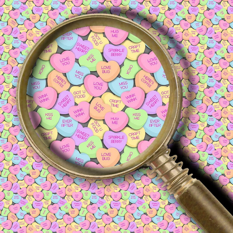 Candy Hearts - Charcoal