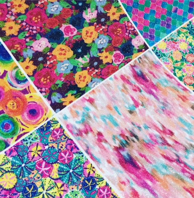 Glitter HTV (iron-on) Pattern Sample Pack (Mask included)