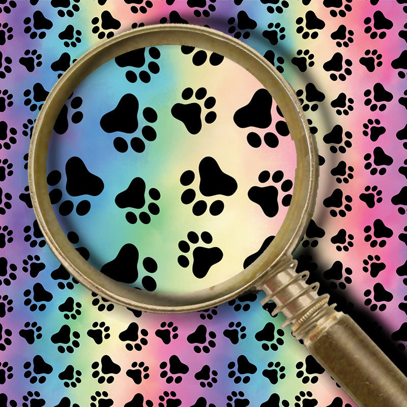 Paw Prints - Rainbow Watercolor